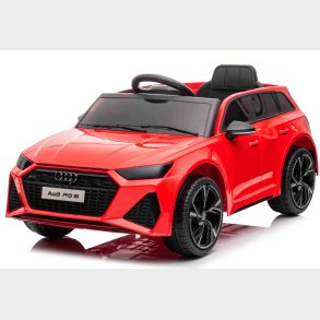 Audi RS 6 elbil til brn 12v m/Gummihjul, 2.4G Remote, Ldersde