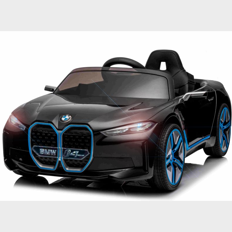 BMW i4 Elbil til brn 12v m/Gummihjul + 2.4G Remote + Ldersde