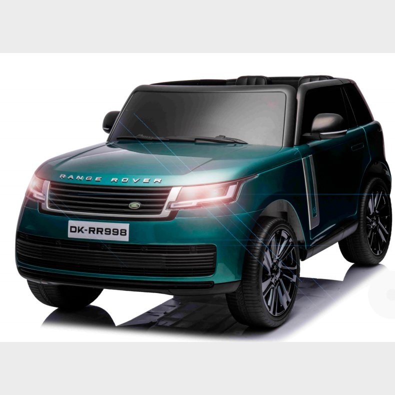 Range Rover Vogue 24V Grn Lakering m/2x24V + Gummihjul + fjernb