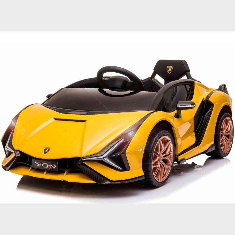 Lamborghini Sian elbil til brn 12v m/4xmotor, Gummihjul, 2.4G, ldersde