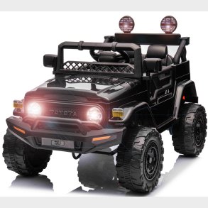 Toyota FJ Cruiser m/4x12V Motor + Gummihjul + Ldersde, Sort