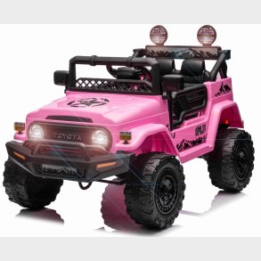 Toyota FJ Cruiser m/4x12V Motor + Gummihjul + Ldersde, Pink