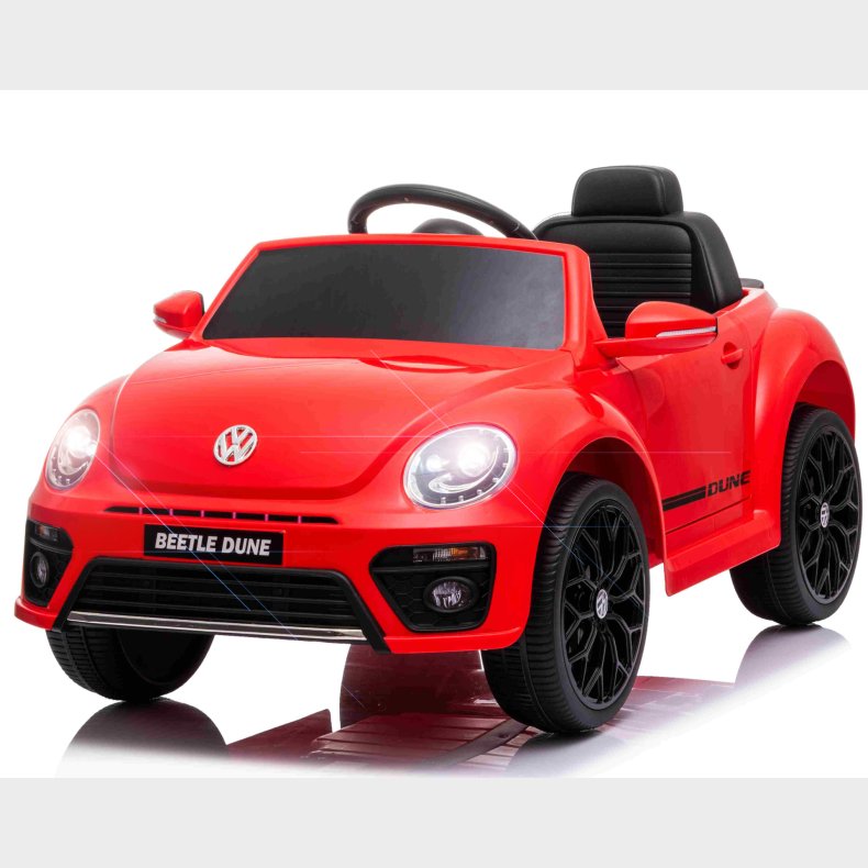 VW Beetle Dune elbil til brn 12v m/Gummihjul, 2.4G Remote, Ldersde