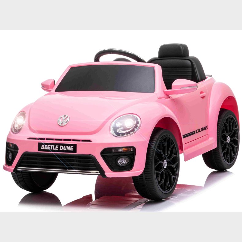 VW Beetle Dune elbil til brn 12v m/Gummihjul, 2.4G Remote, Ldersde Pink