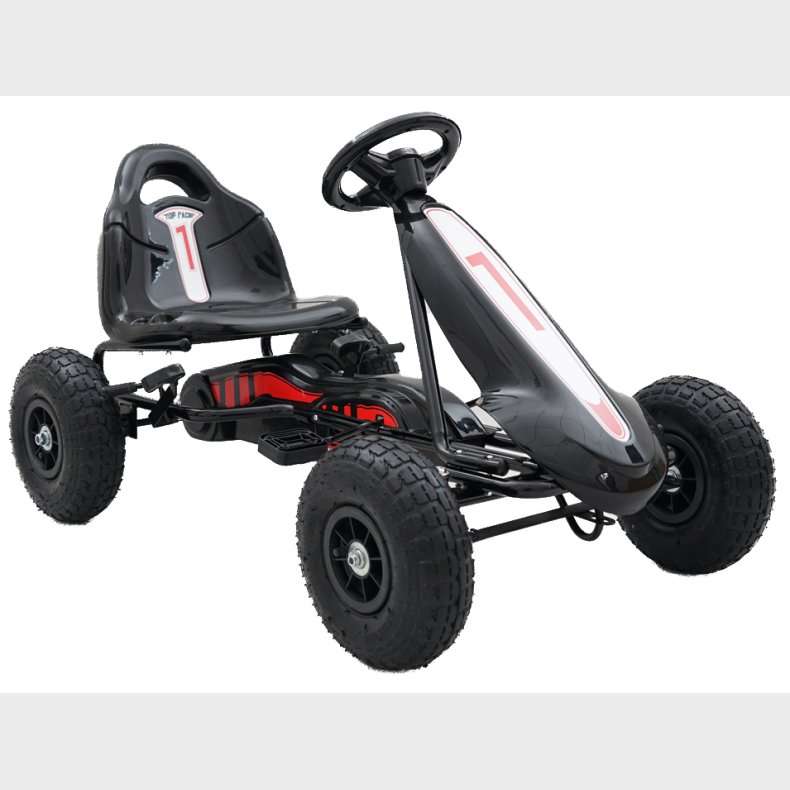 Top Racer GoKart til brn, Sort (3-7 r)