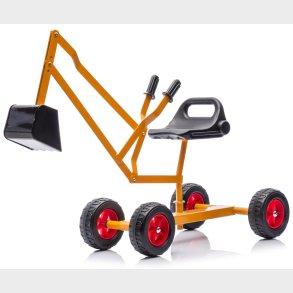 MegaLeg Metal Gravemaskine HQ3 med hjul til brn, Orange