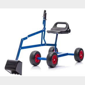 MegaLeg Metal Gravemaskine HQ3 med hjul til brn, Bl