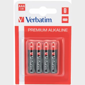 Verbatim 4 stk AAA batterier