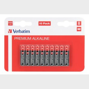 Verbatim 10 stk AAA batterier