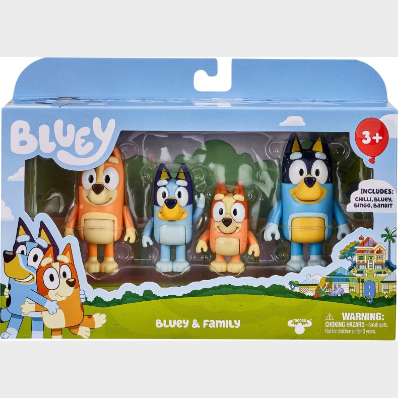 Bluey Figure 4PK Family pk