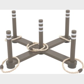 Ringspil 62 x 62 x 25 cm Gr/brun Gummitr