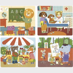 Vilac 4 Puslespil i tr - Jobs