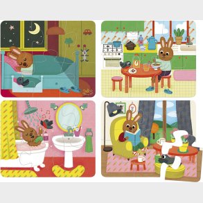 Vilac Puslespil - Hjemmet - 4 x 6 Brikker