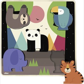 Vilac Puslespil 5 brk lyd - Jungle af Andy Westface