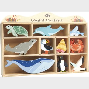 Tender Leaf Sttekasse med 10 Trdyr - Havet