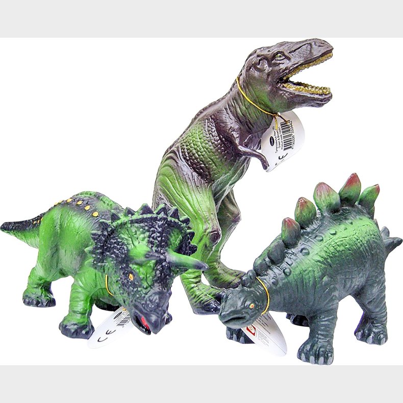 Green Rubber Toys Dinosaurer - st med 3