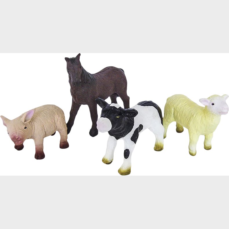 Green Rubber Toys Bondegrdsdyr - st med 4