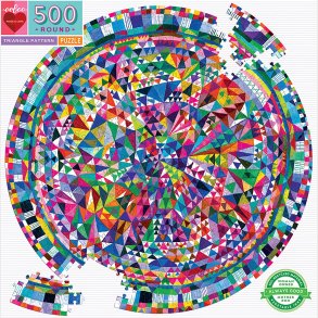 Eeboo Rundt Puslespil 500 brk - Triangle Pattern