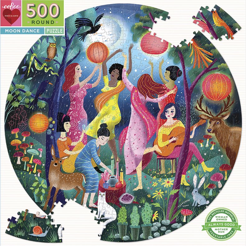 Eeboo Rundt Puslespil 500 brk - Moon Dance