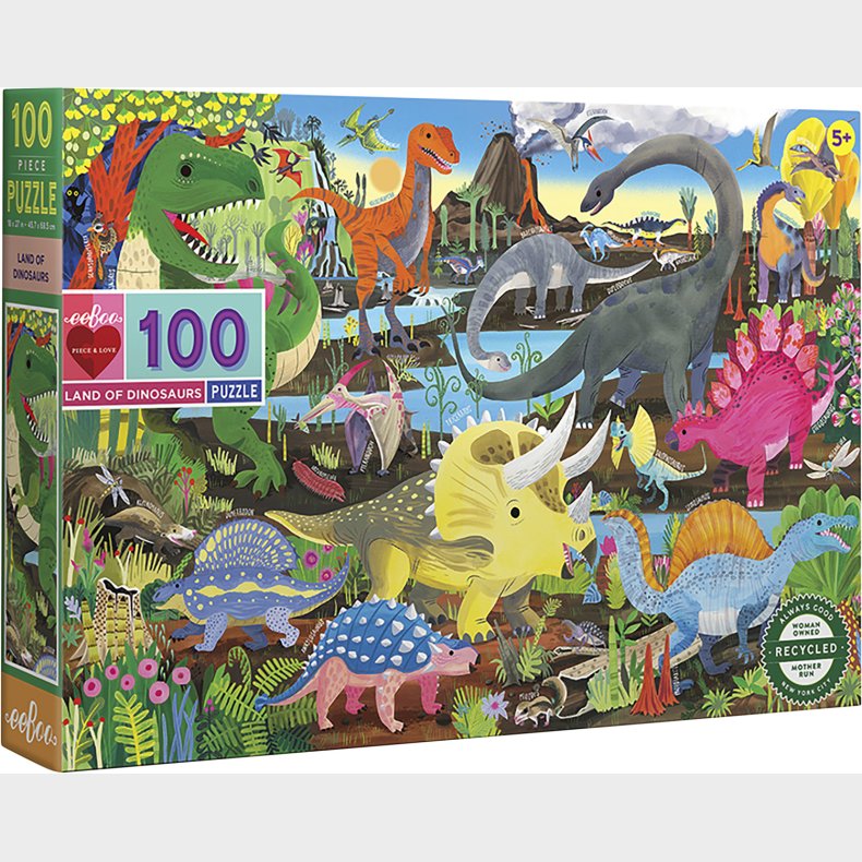 Eeboo Puslespil 100 brk - Dinoland