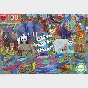 Eeboo Puslespil 100 brk - Planeten Jorden