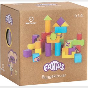 Fantus Byggeklodser i tr, 30 stk