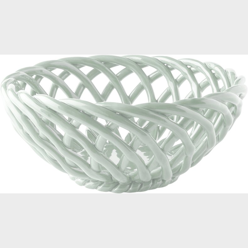 Ceramic Basket Large Light Mint