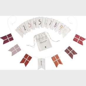 Fdselsdags Flagranke, tal 09, kologisk Bomuld