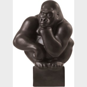 Gorilla Figur, Graphite, 39 cm.