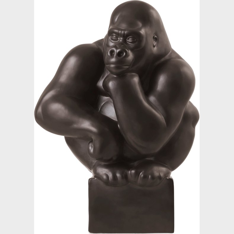 Gorilla Figur, Graphite, 39 cm.
