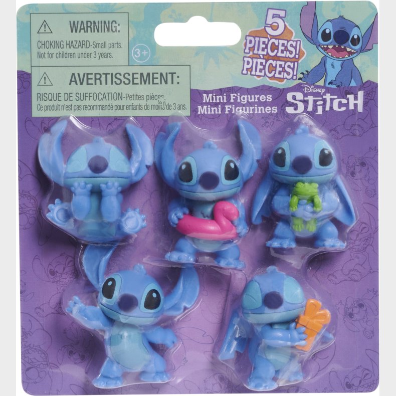 Stitch Figure set 5pk, 5,5cm