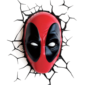 Deadpool maske - LED 3D lampe