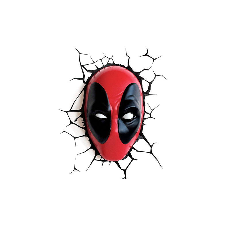 Deadpool maske - LED 3D lampe