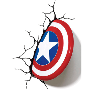 Captain America skjold 3D LED lampe - Marvel