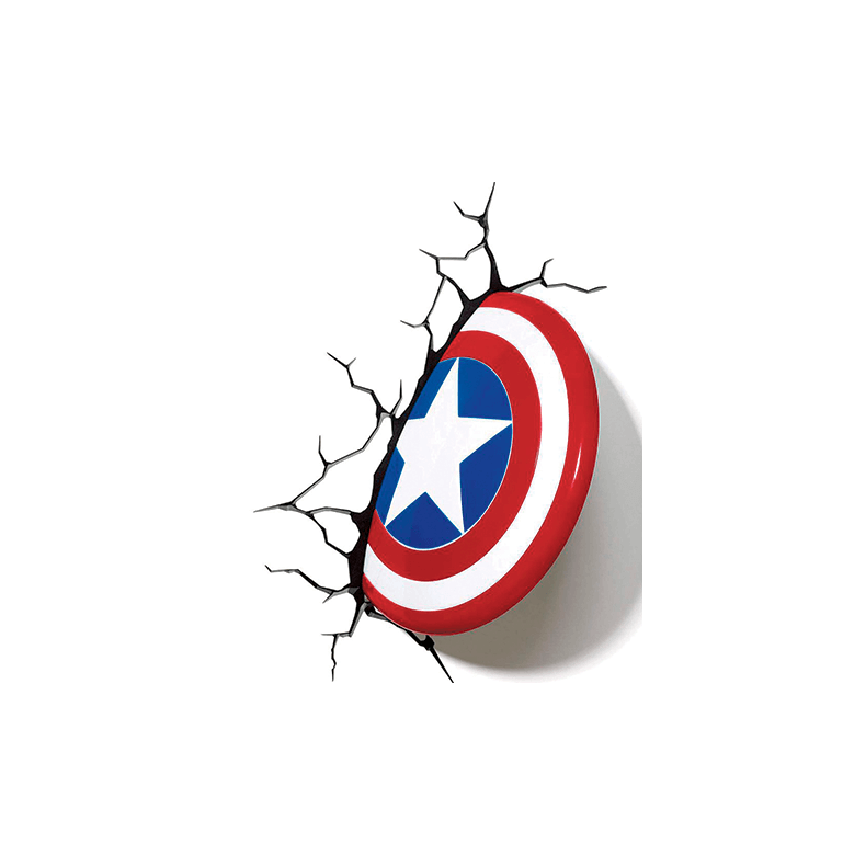 Captain America skjold 3D LED lampe - Marvel