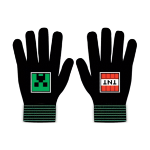 Minecraft sort TNT & Creeper handsker - vanter