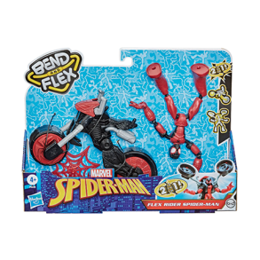 Spiderman Bend & Flex figur & motorcykel