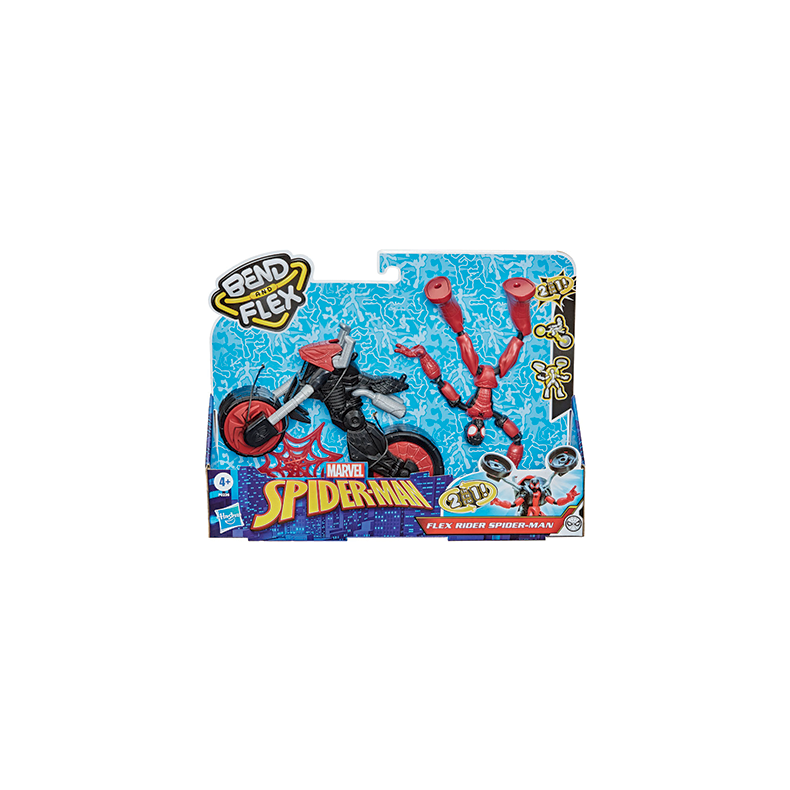 Spiderman Bend &amp; Flex figur &amp; motorcykel