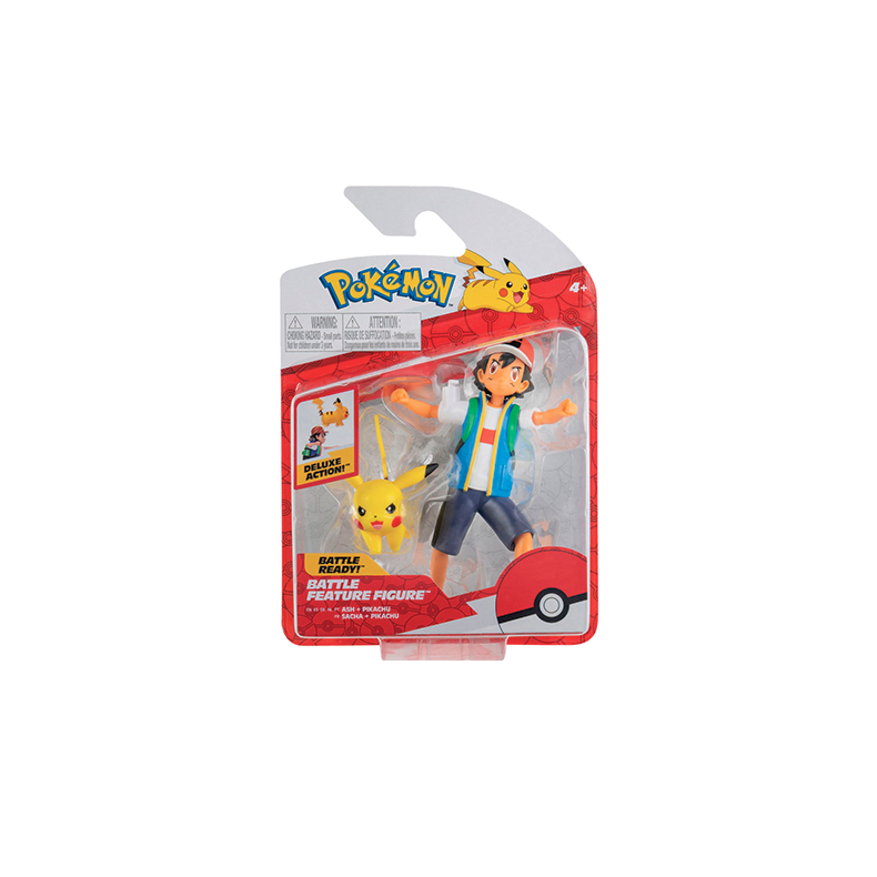 Pokemon Pikachu &amp; Ash figur - Battle feature