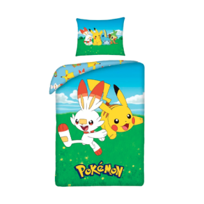 Pokemon sengetj - Scorbunny & Pikachu