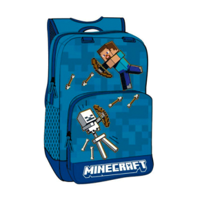 Minecraft Steve & skelet lille skoletaske