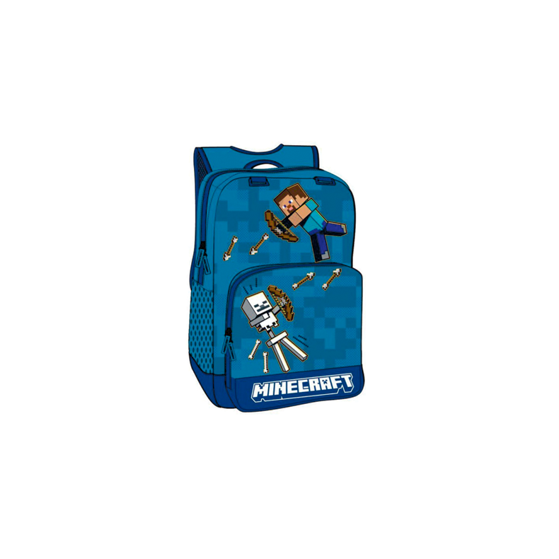 Minecraft Steve &amp; skelet lille skoletaske