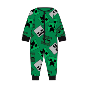 Minecraft Creeper, Zombie & skelet onesie (3-10 r)
