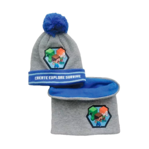 Minecraft hue og halsedisse til brn - Gr & bl