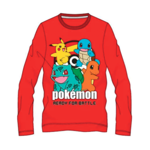 Pokemon rd t-shirts til brn - Ready for battle (6-12 r)