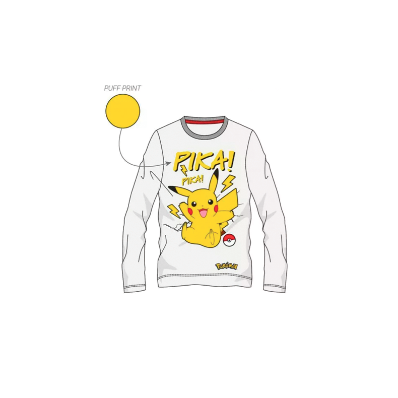 Pokemon hvid t-shirt til brn (6-12 r)