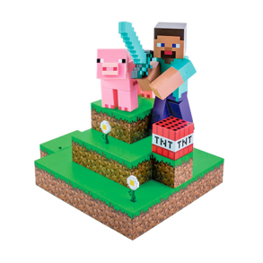Minecraft Steve, Gris & TNT lampe