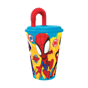 Spiderman amazing friends krus med sugerr