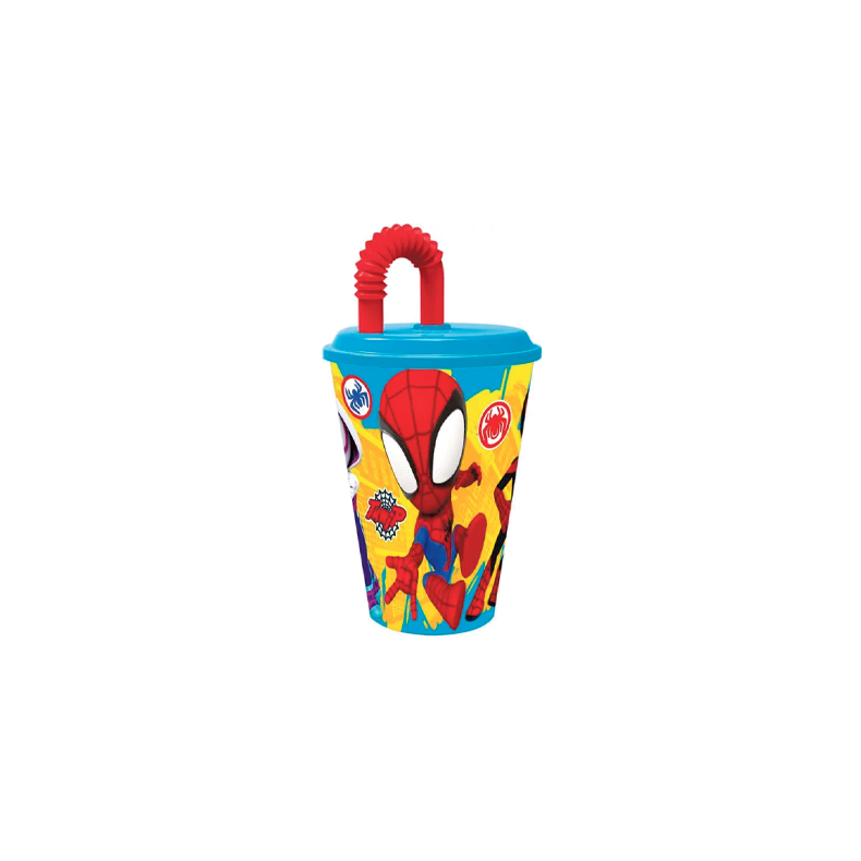 Spiderman amazing friends krus med sugerr