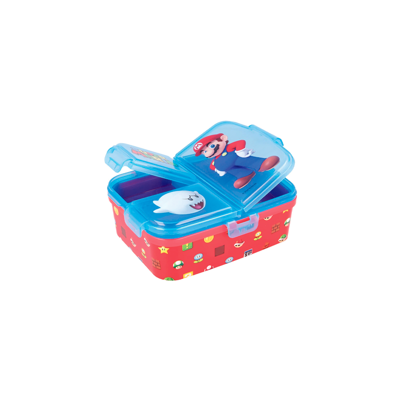 Super Mario madkasse med 3 rum